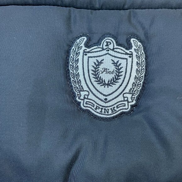 Victoria's Secret PINK Logo Quilted Puffer Tote Travel Gym Bag Black Large NEW - Picture 4 of 10